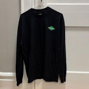 OnlyNY Black Long Sleeve Tee with Green Diamond Logo